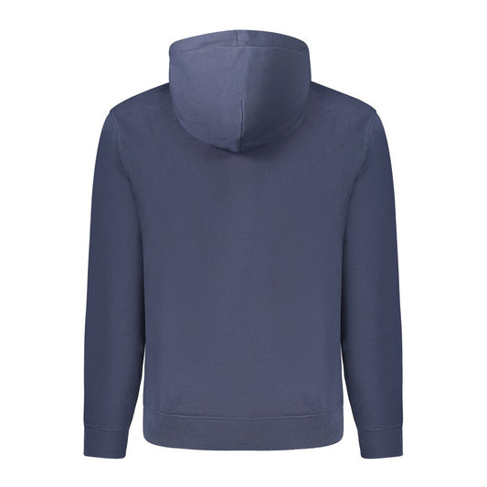 Blue Cotton Men's Hoodie Sweatshirt
