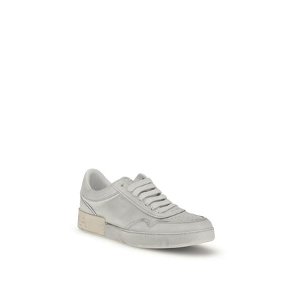 White Calf Leather Bos Taurus Low Top Sneakers