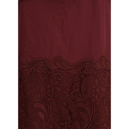 Bordeaux Silk Cocktail Dress