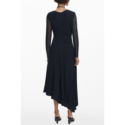 Black Polyester Women Dress