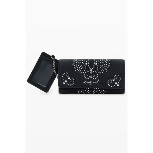 Black Polyurethane Women's Wallet