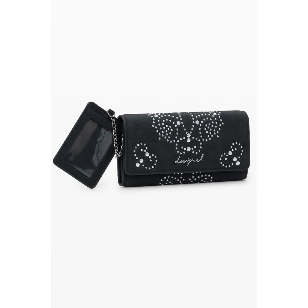 Black Polyurethane Women's Wallet