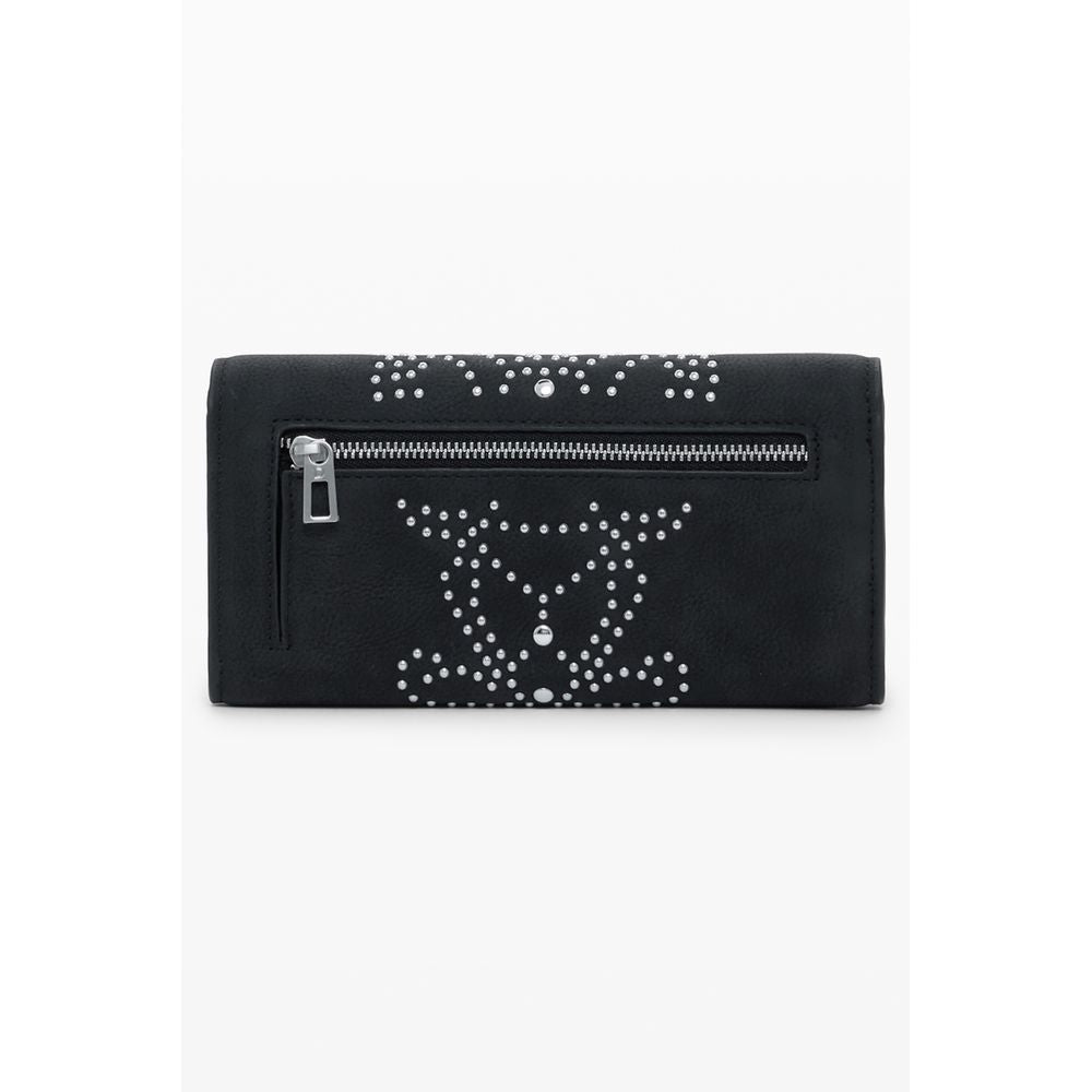 Black Polyurethane Women's Wallet