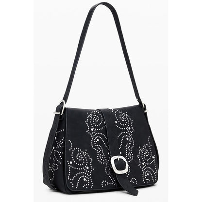 "Black Polyurethane Women's Handbag"