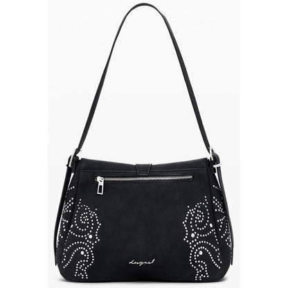 "Black Polyurethane Women's Handbag"