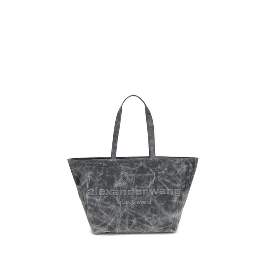 Gray Leather Shoulder Bag