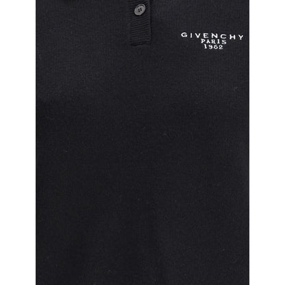 Black Wool Polo Shirt