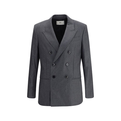 Gray Fleece Wool Blazer