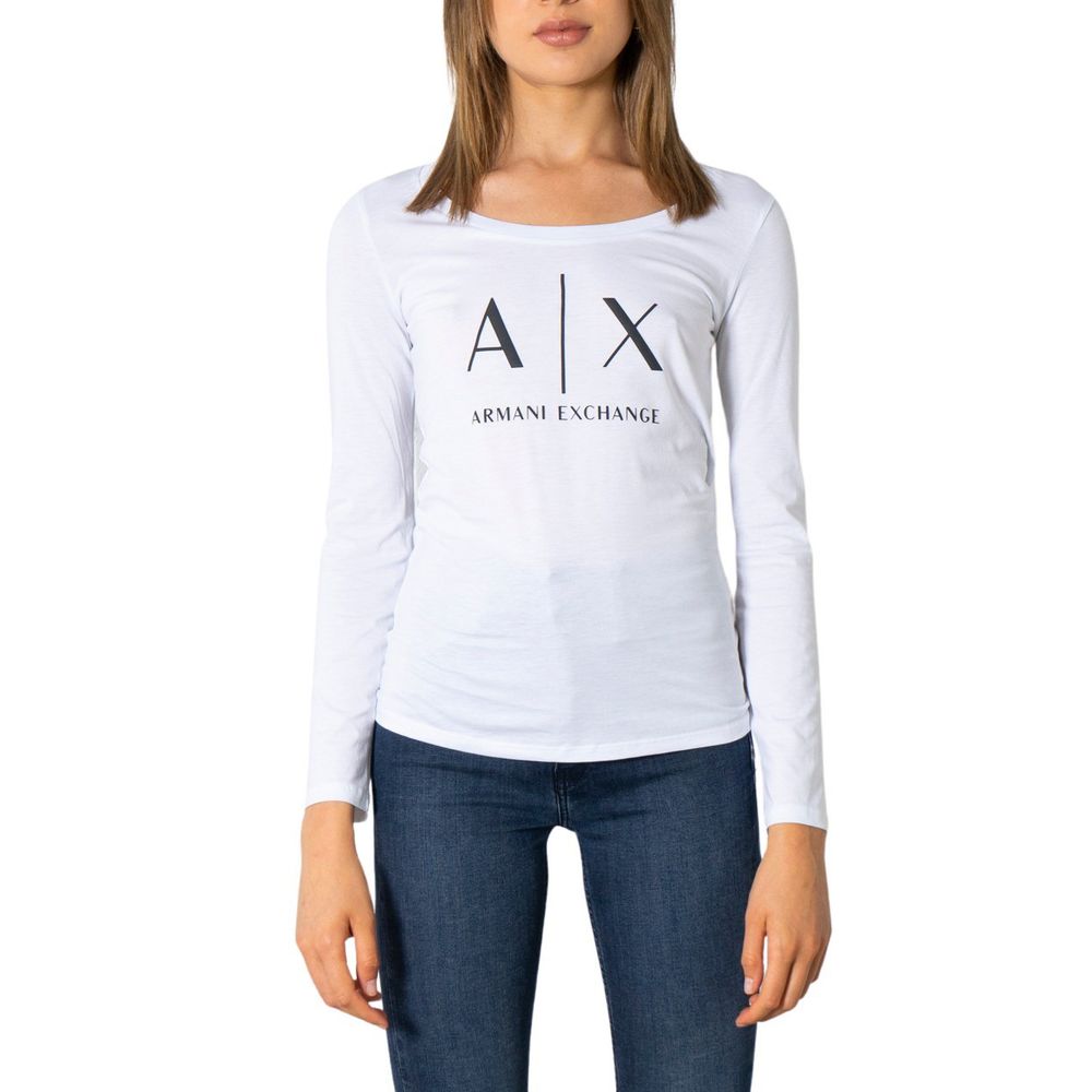 White Cotton Long Sleeve T-Shirt