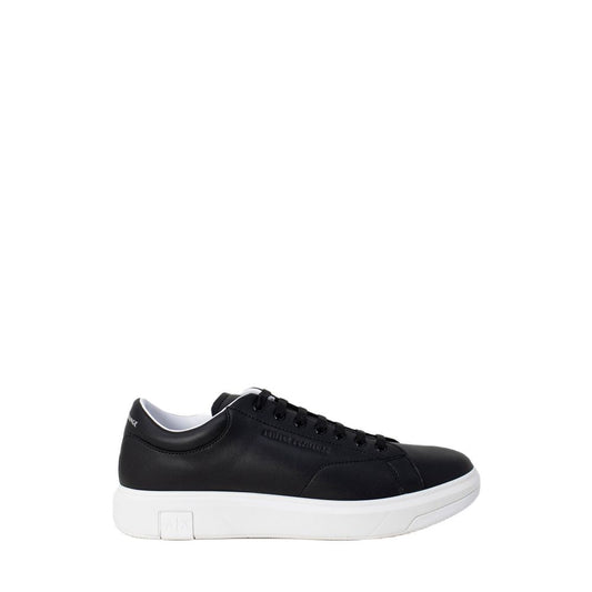 Black Leather Low Top Sneakers