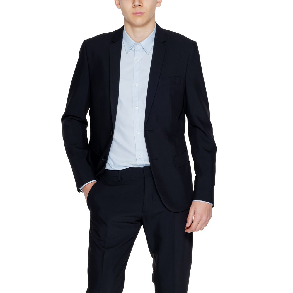 Black Polyester Blazer