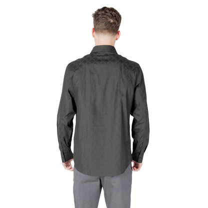 Black Cotton Dress Shirt