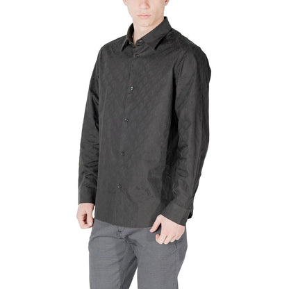 Black Cotton Dress Shirt