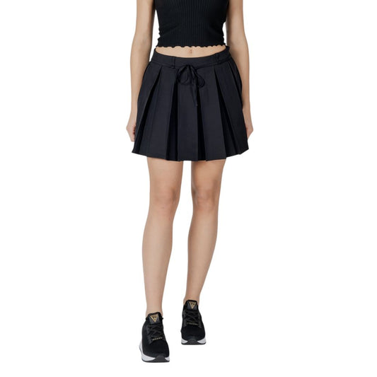 Black Recycled Polyester Mini Skirt
