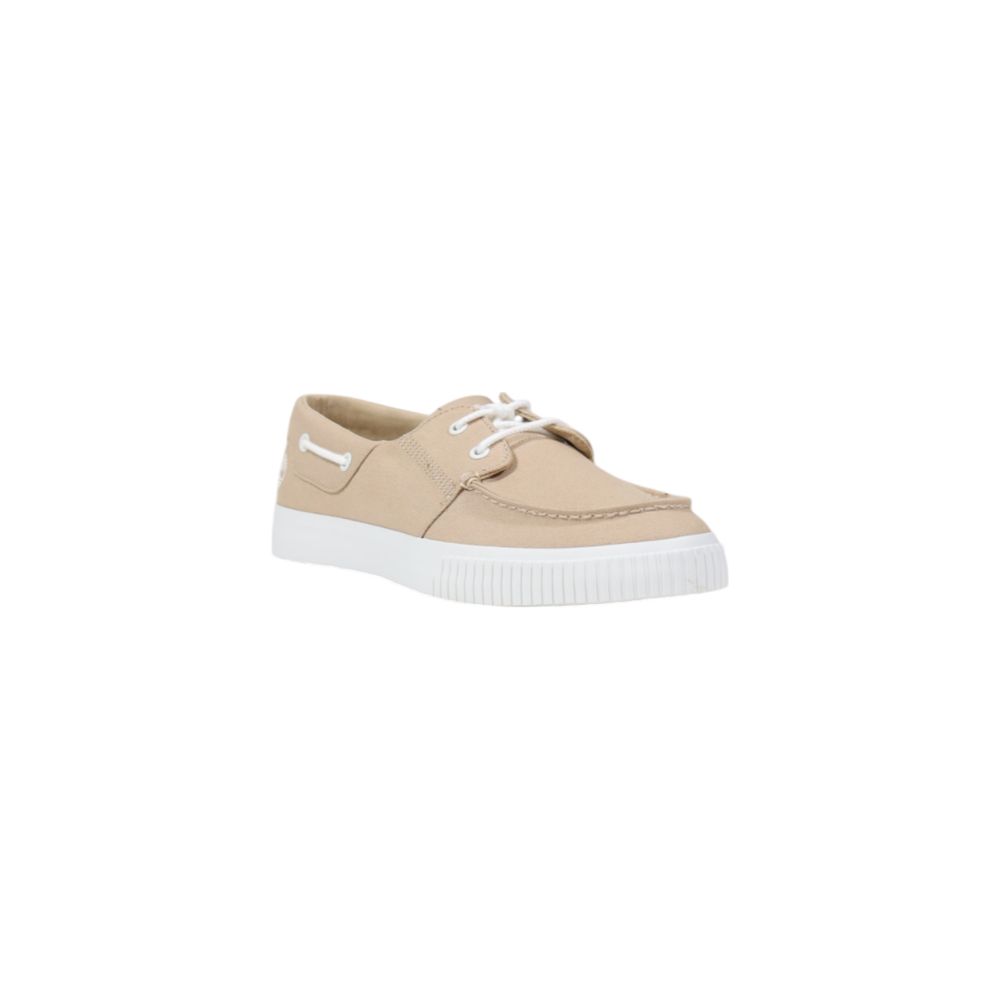 Beige Lyocell Low Top Sneakers