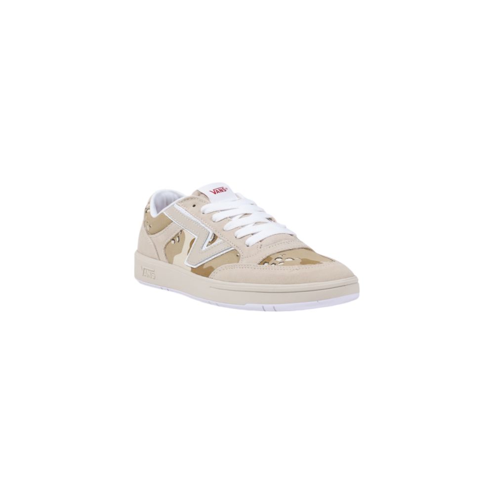 Beige Suede Leather Low Top Sneakers