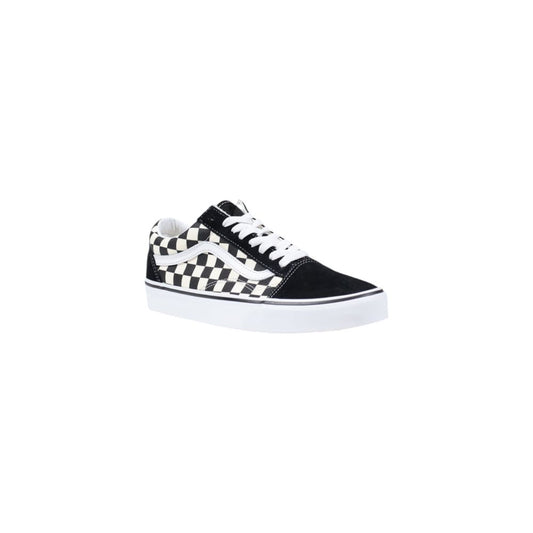 Black And White Fabric Low Top Sneakers