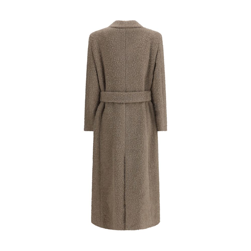 Beige Fleece Wool Coat