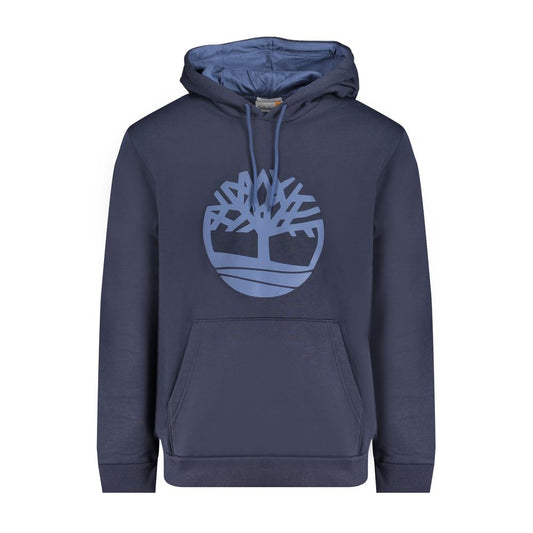 Blue Cotton Men's Hoodie
