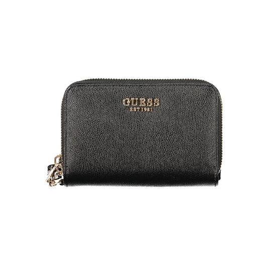 Black Polyurethane Women Wallet