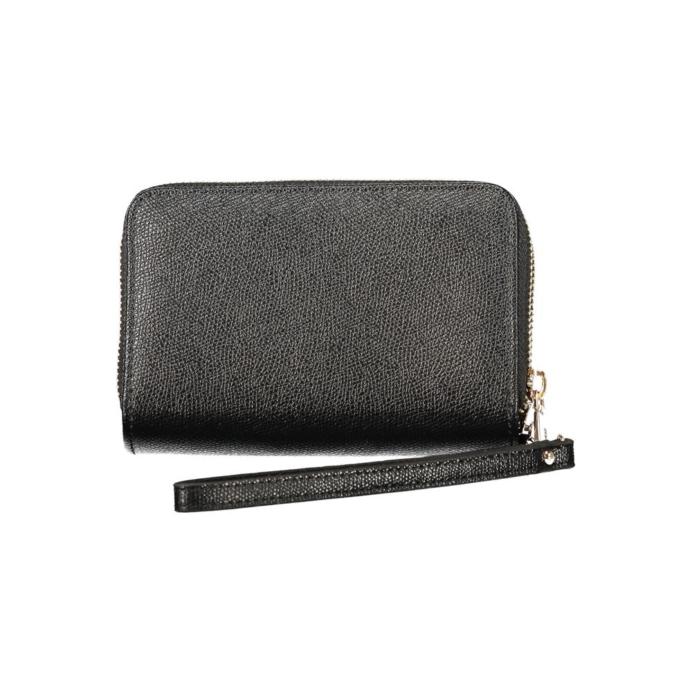 Black Polyurethane Women Wallet