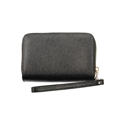 Black Polyurethane Women Wallet