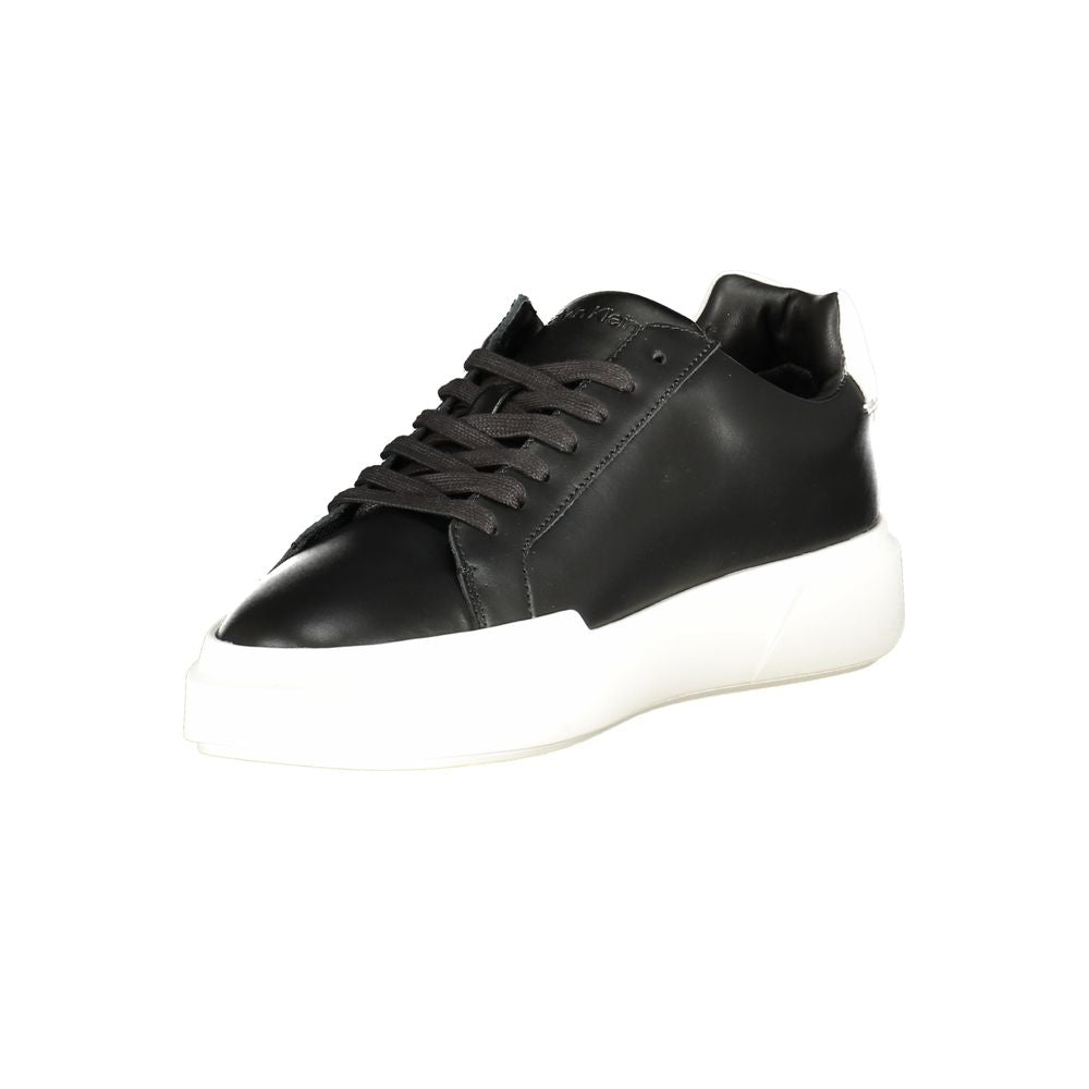 Black Leather Men Sneaker