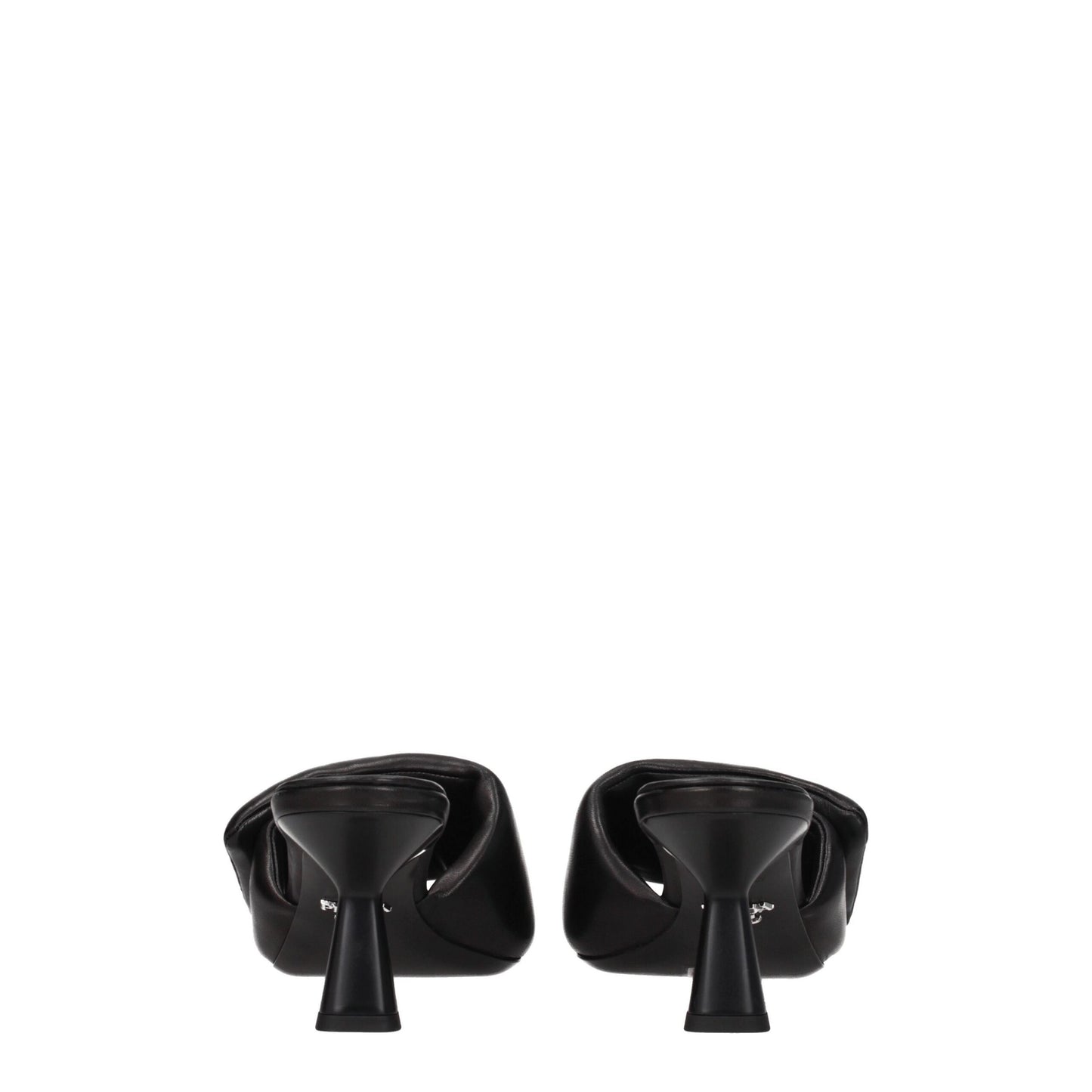 Black Leather Platform Sandals