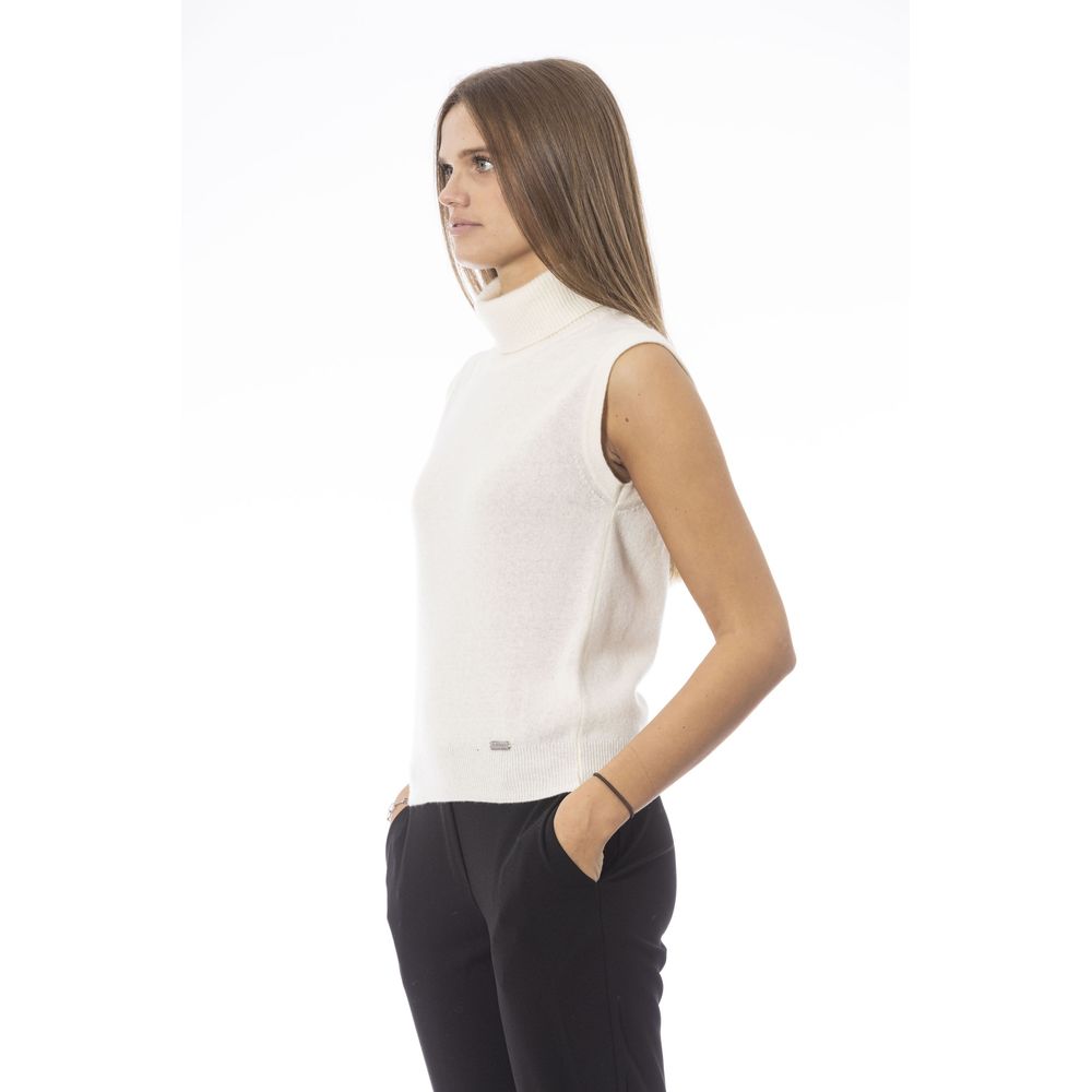 White Wool Women Sweater