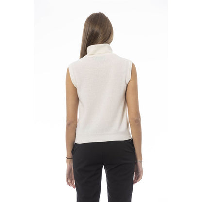 White Wool Women Sweater