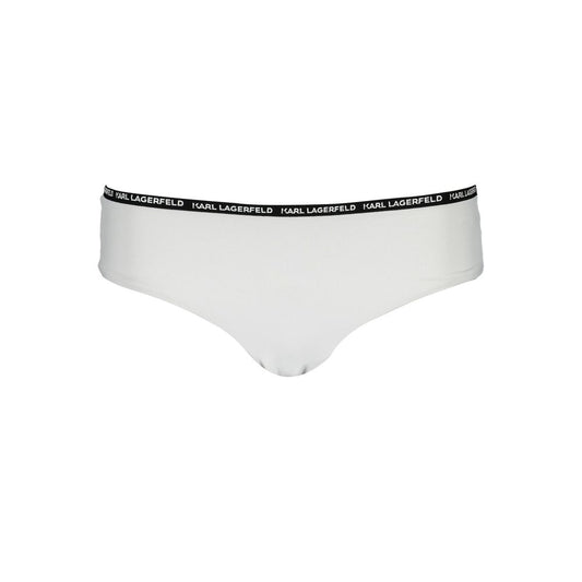 White Polyamide Women's Swim Brief