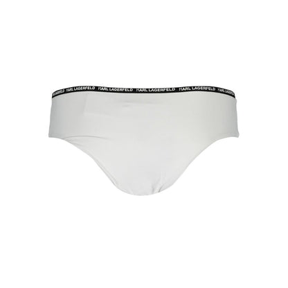 White Polyamide Women's Swim Brief