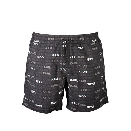 Nero Polyester Men's Swim Boxer