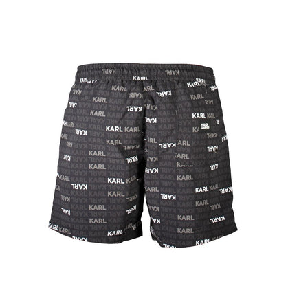 Nero Polyester Men's Swim Boxer