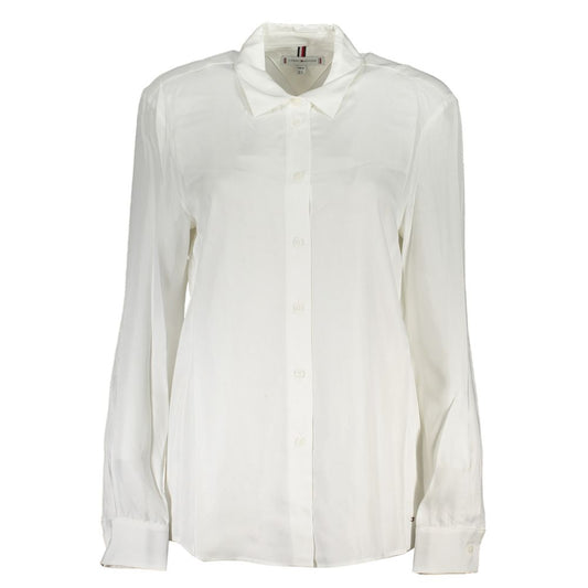 Bianco Viscose Women Shirt