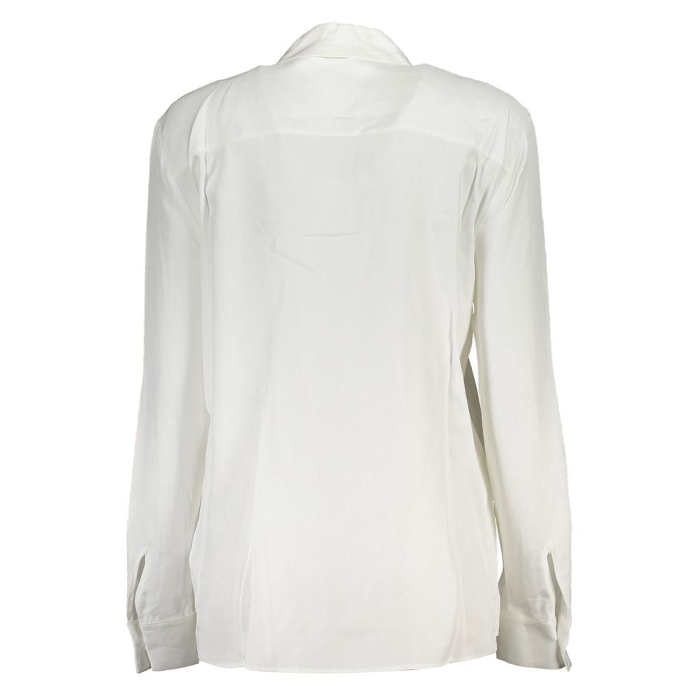 Bianco Viscose Women Shirt