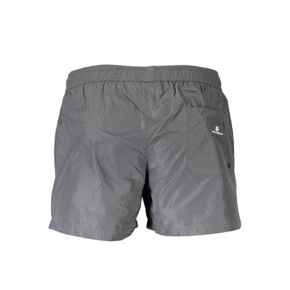 Grigio Polyester Men Swim Boxer