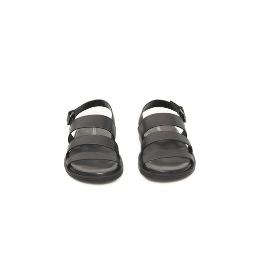 Black Cowhide Men Sandal