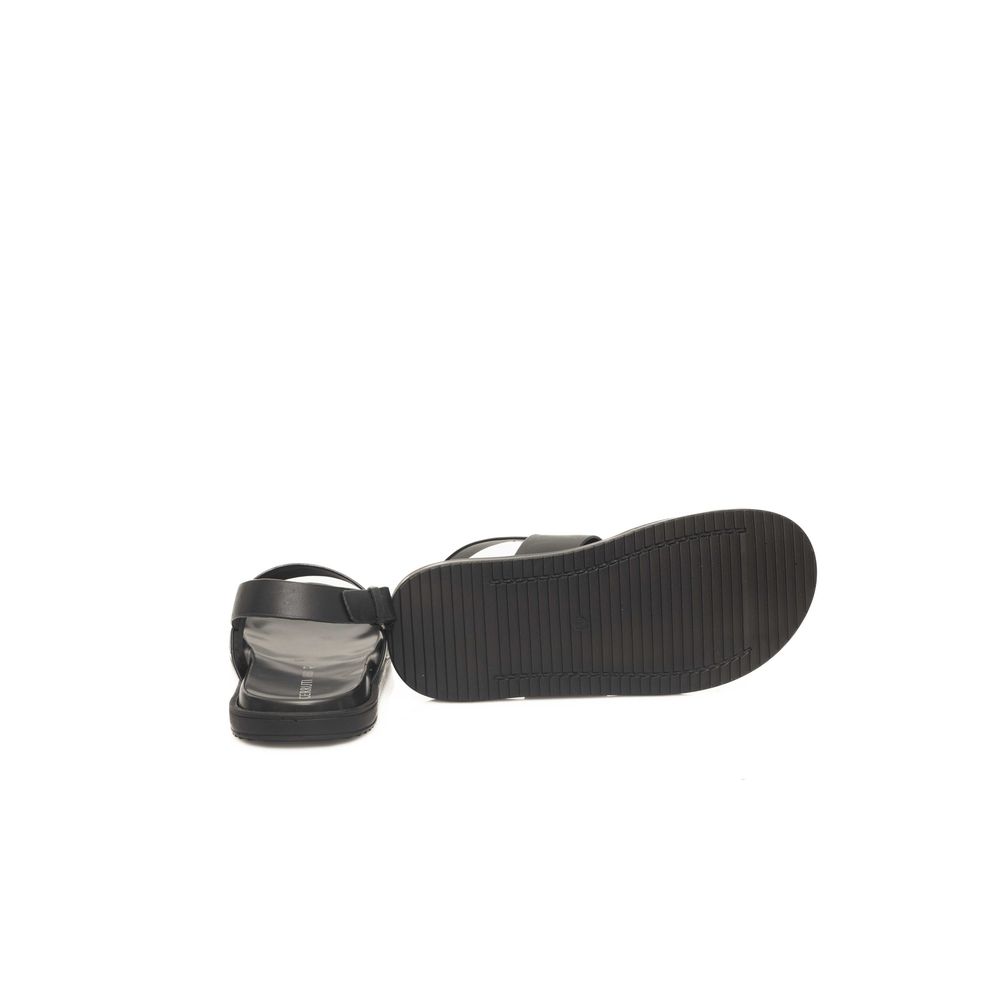Black Cowhide Men Sandal