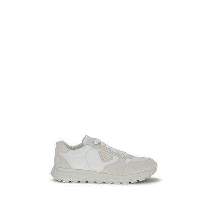 White Recycled Polyamide Athletic Sneakers