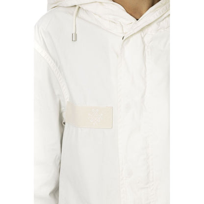 White Cotton Women Parka