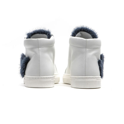 White Leather Women Sneaker