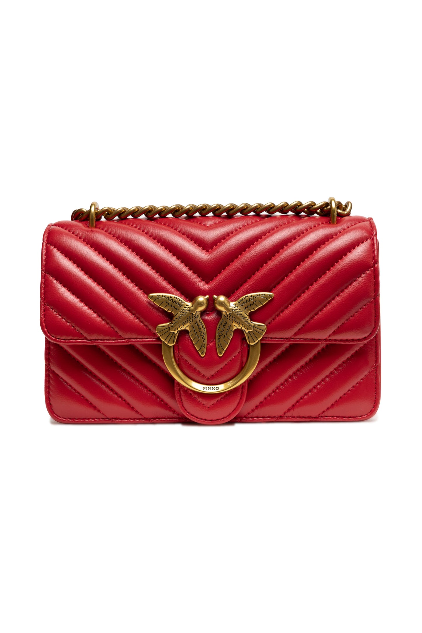 Red Leather Love One Mini Shoulder Bag