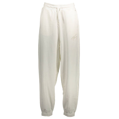 White Cotton Women's Sweatpant