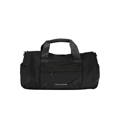 Black Polyester Men's Shoulder Bag