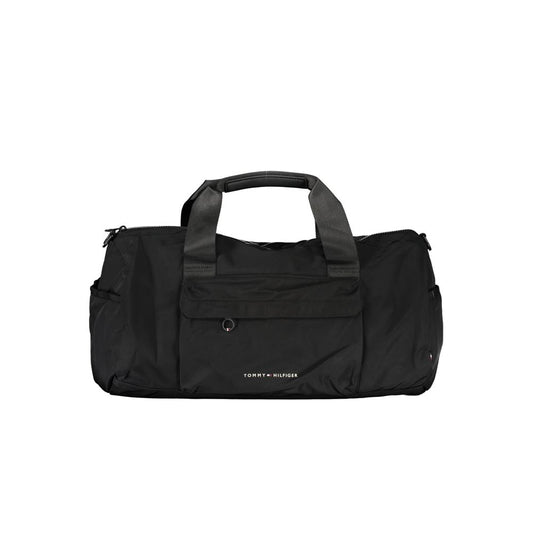 Black Polyester Men's Shoulder Bag