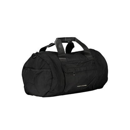 Black Polyester Men's Shoulder Bag
