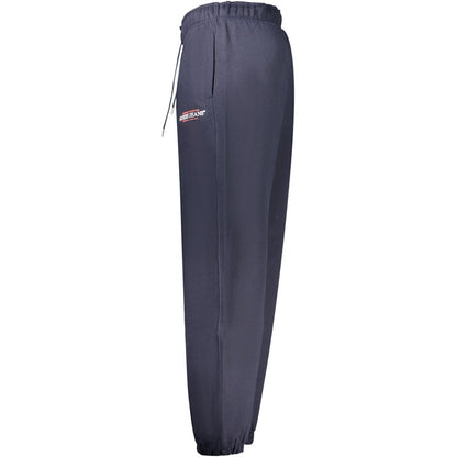 Blue Cotton Men's Track Pant