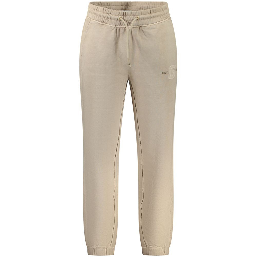 Beige Cotton Men's Sweatpants