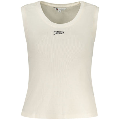 Beige Cotton Women Tank Top